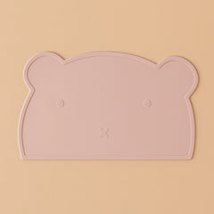 Bear-Shaped Silicone Baby Placemat, BPA-free waterproof mat for 6M-3Y, unisex