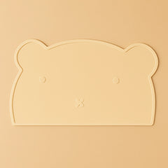 Bear-Shaped Silicone Baby Placemat, BPA-free waterproof mat for 6M-3Y, unisex