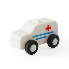 Govinto Helper Ambulance Silicone Teether, BPA-free textured toy for 3+ years, unisex