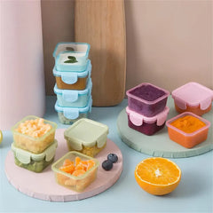 4pcs Mini Leakproof Food Containers, 60ml safe airtight storage, multicolor, unisex