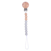 Silicone Pacifier Clip, BPA-free anti-drop clip with silicone beads for 4-24 months, unisex