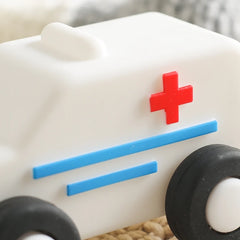 Govinto Helper Ambulance Silicone Teether, BPA-free textured toy for 3+ years, unisex