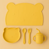 5pcs Silicone Baby Feeding Set, BPA-free tableware for 6M-3Y, unisex