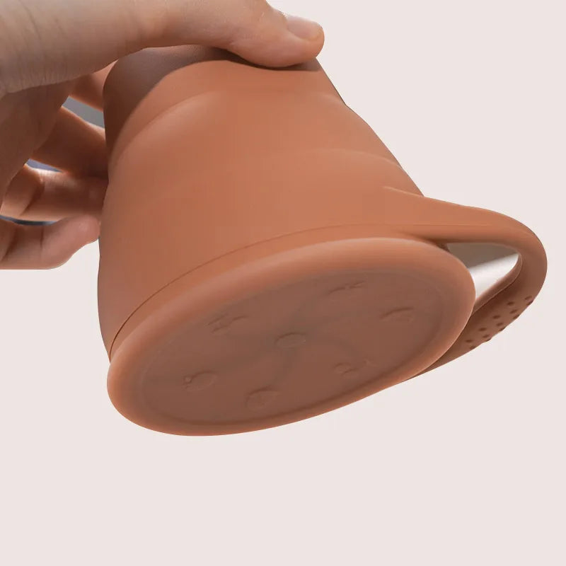 Silicone Baby Snack Cup with Lid, BPA-free safe container for 0-2 years, unisex