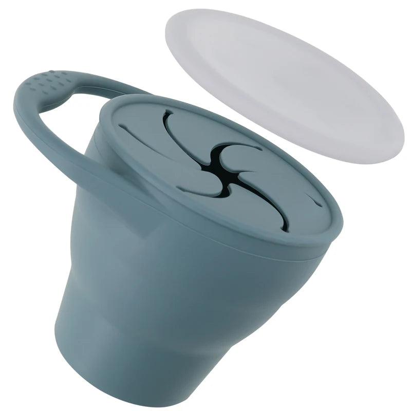 Silicone Baby Snack Cup with Lid, BPA-free safe container for 0-2 years, unisex