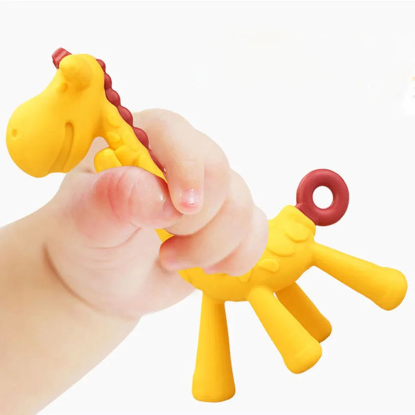 Dr.isla Giraffe Silicone Teether UK - BPA-Free Baby Teething Toy