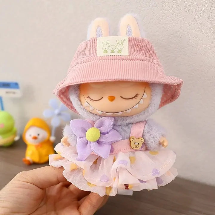 , Soft Plush Outfit with Hat and Pendant