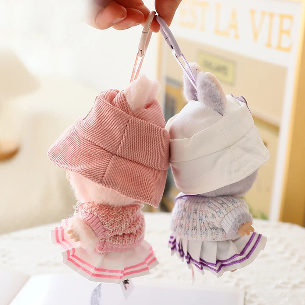 Labubu Sitting Party Outfit, Unisex JK Skirt Set for 17cm Doll