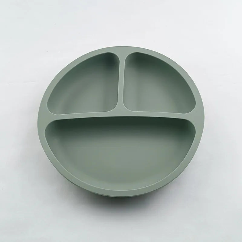 Silicone Baby Suction Dining Plate, BPA-free safe dish for 0-2 years, unisex