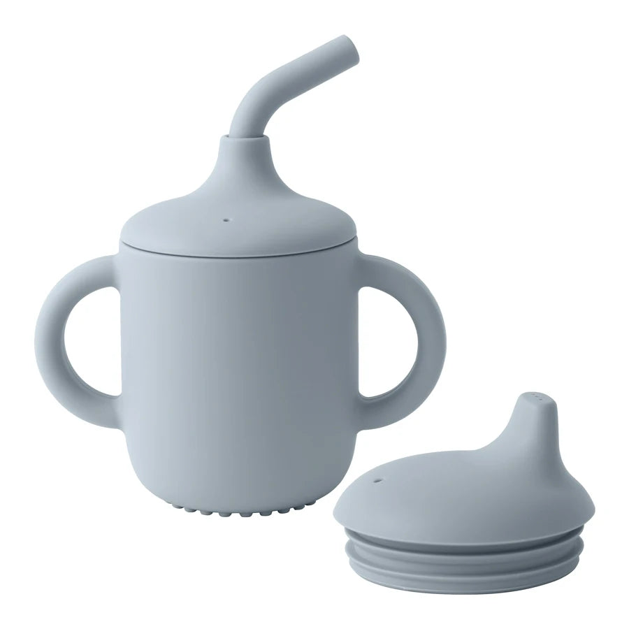 2-in-1 Silicone Baby Straw & Snack Cup, BPA-free safe drinkware for 0-2 years, unisex