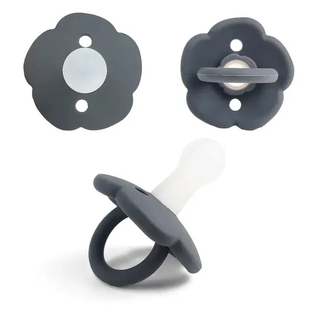 2pcs Silicone Baby Pacifier Teether, BPA-free safe toy for 3-6 months, unisex