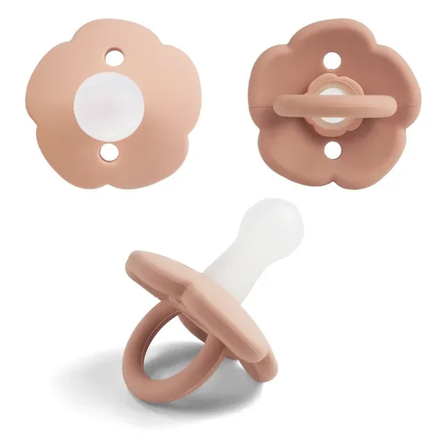 2pcs Silicone Baby Pacifier Teether, BPA-free safe toy for 3-6 months, unisex