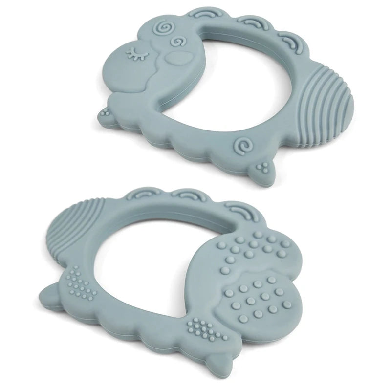 Govinto Sheep Silicone Teether, BPA-free textured toy with suction cup for 0-2 years, unisex
