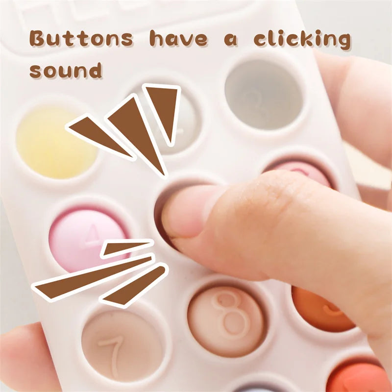 Govinto Clicky Phone Pal Silicone Teether, BPA-free textured toy for 3+ years, unisex
