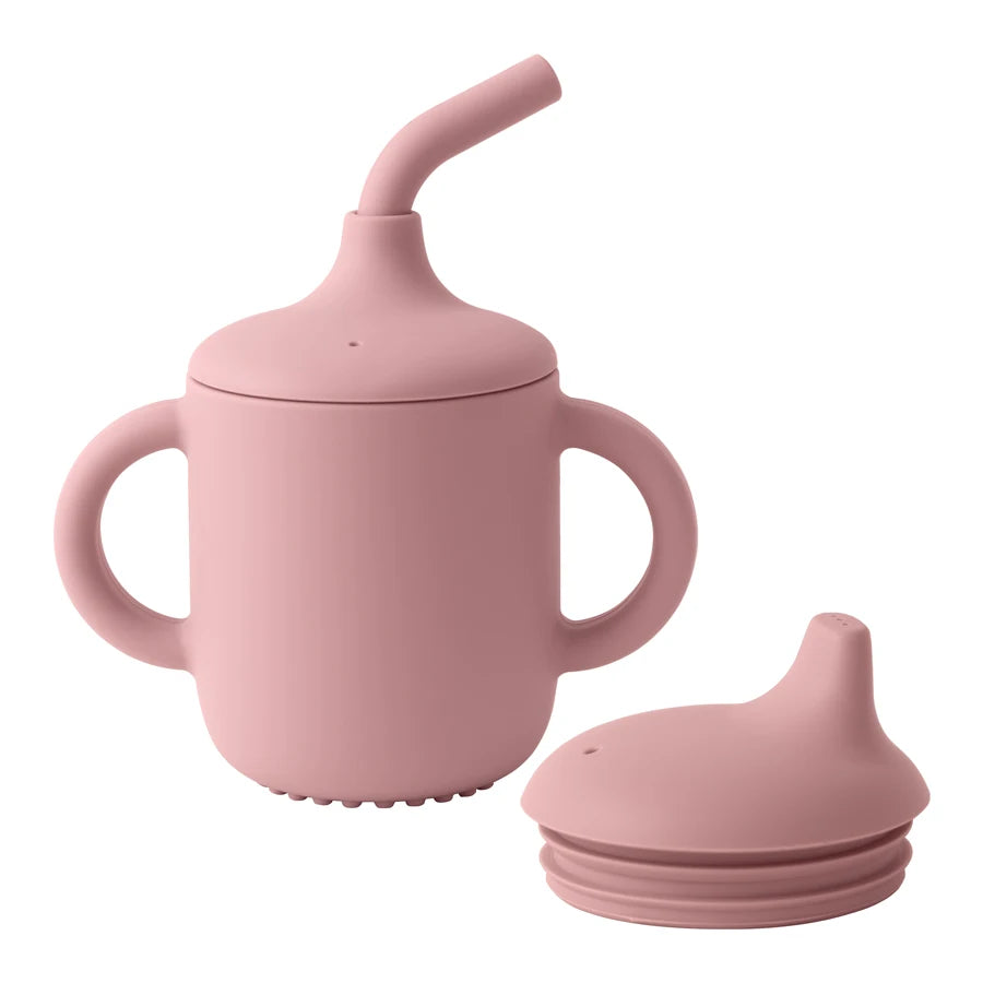 2-in-1 Silicone Baby Straw & Snack Cup, BPA-free safe drinkware for 0-2 years, unisex