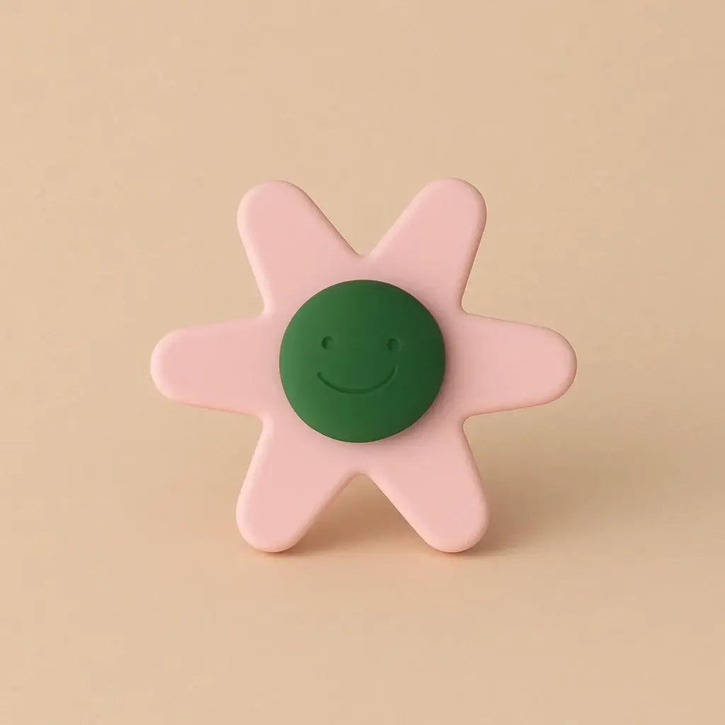 Spinner Silicone Baby Teether, BPA-free sensory toy for 3-12M, unisex