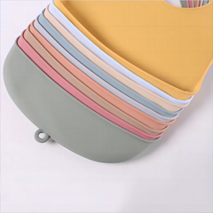 2pcs Silicone Baby Bib Set, BPA-free waterproof bibs for 1-3 years, unisex