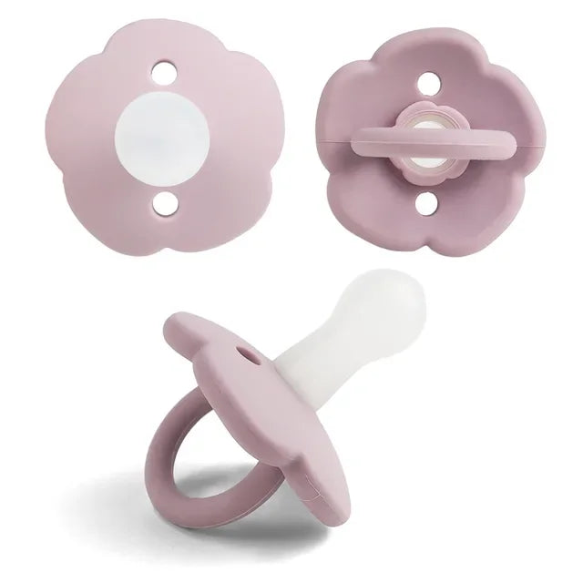 2pcs Silicone Baby Pacifier Teether, BPA-free safe toy for 3-6 months, unisex