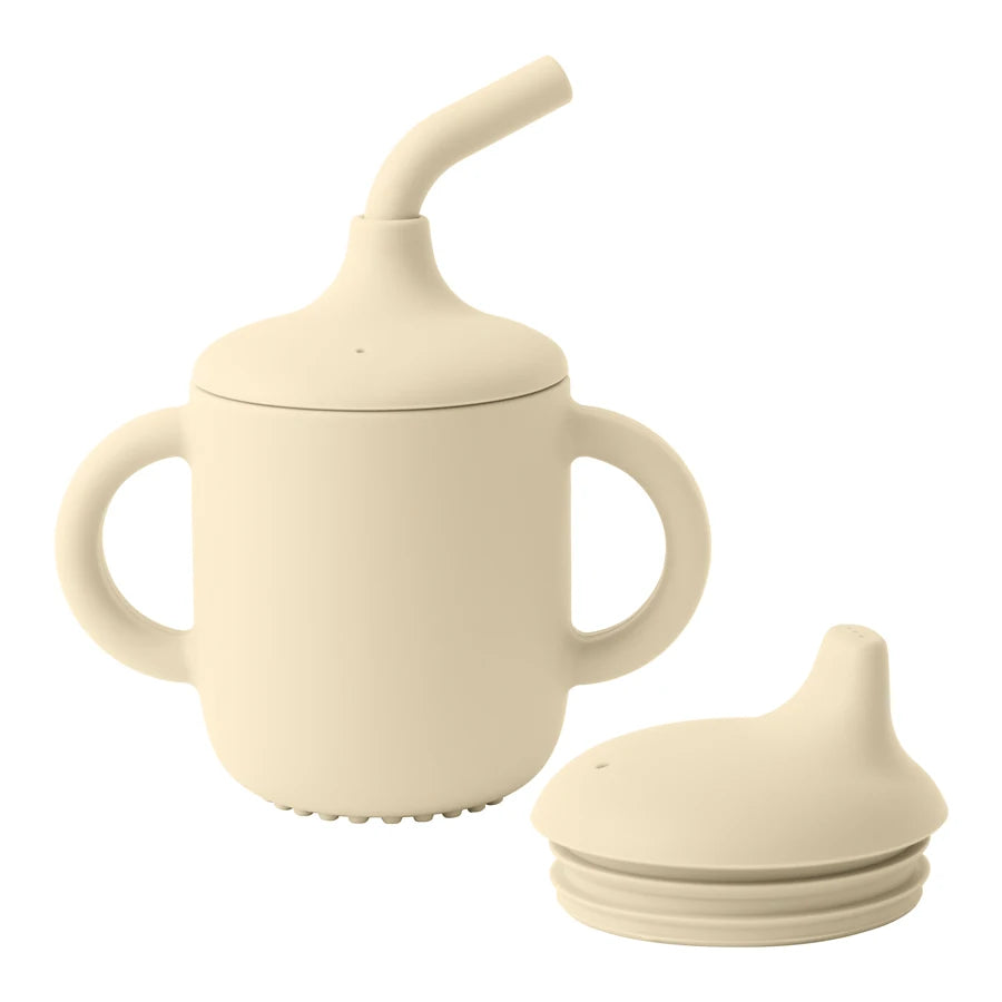 2-in-1 Silicone Baby Straw & Snack Cup, BPA-free safe drinkware for 0-2 years, unisex