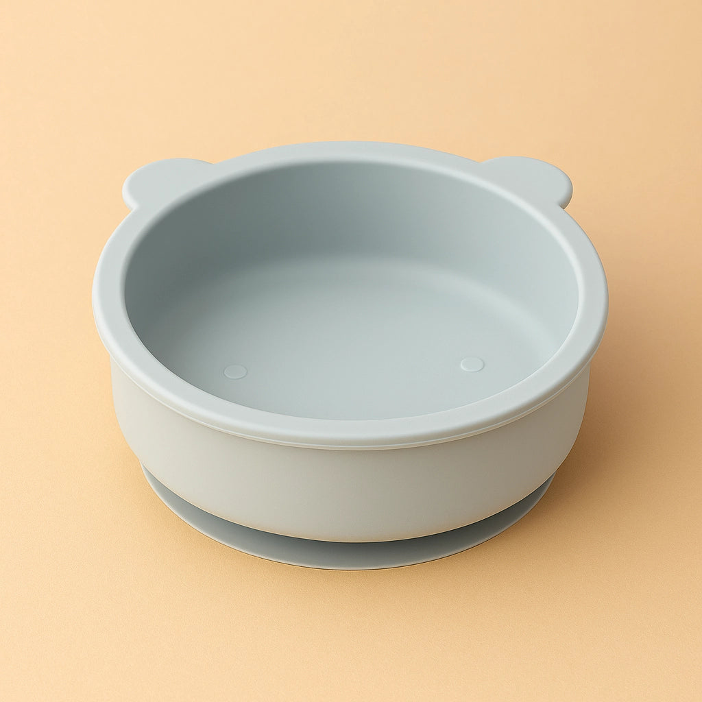 Bear-Shaped Silicone Baby Suction Bowl, BPA-free safe bowl for 6M-3Y, unisex