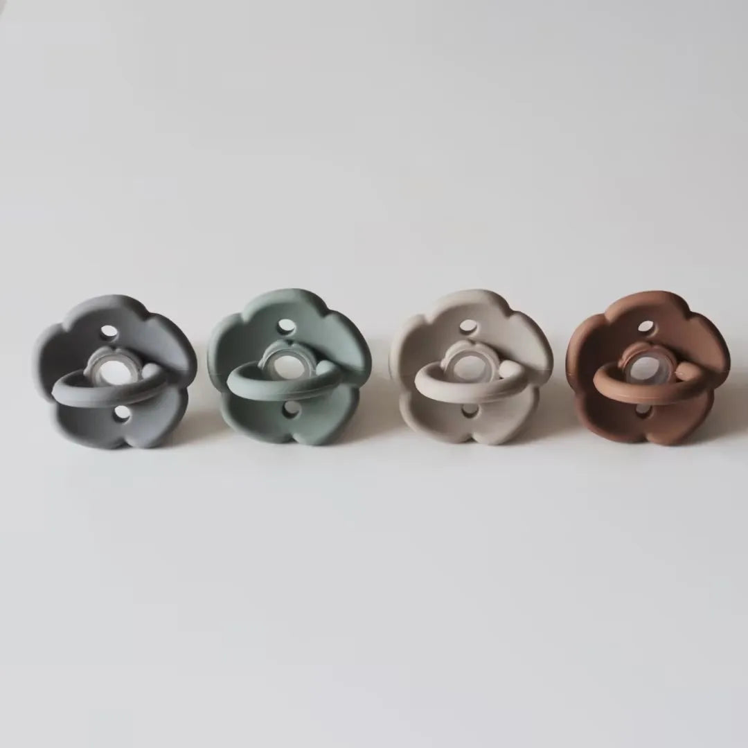 2pcs Silicone Baby Pacifier Teether, BPA-free safe toy for 3-6 months, unisex