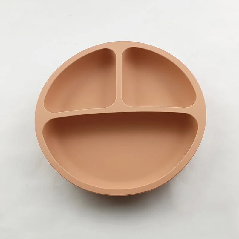 Silicone Baby Suction Dining Plate, BPA-free safe dish for 0-2 years, unisex