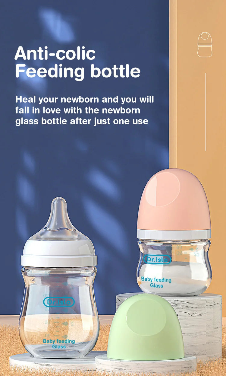 Anti-Flatulence Glass Baby Bottle for Newborns at Govinto UK