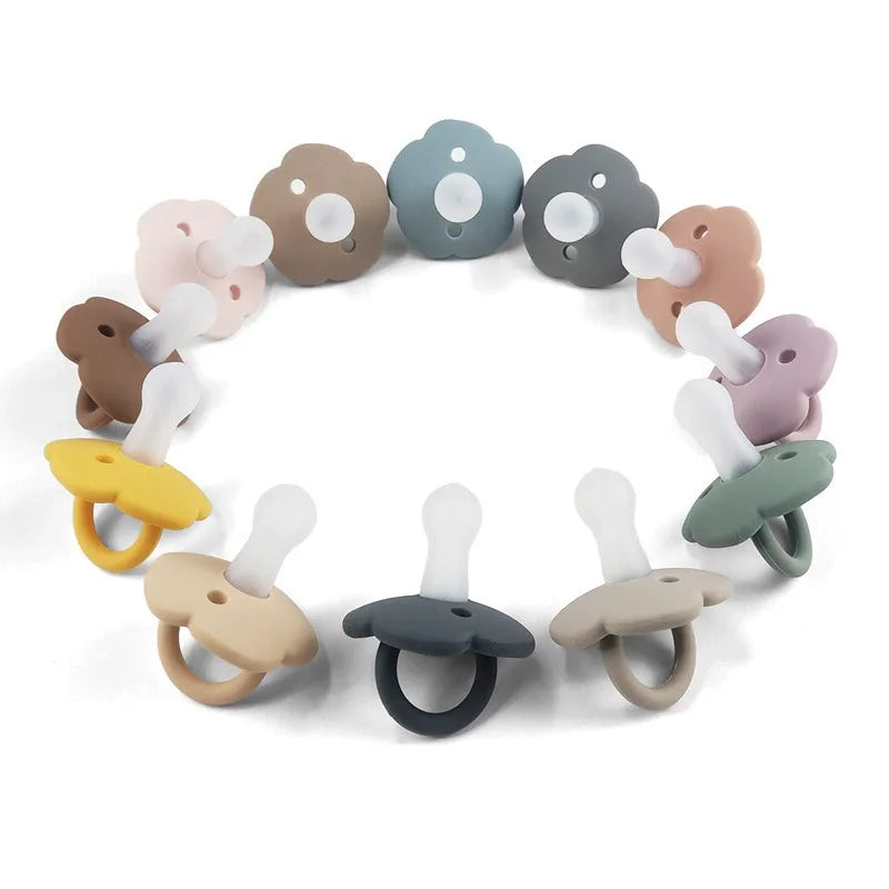 2pcs Silicone Baby Pacifier Teether, BPA-free safe toy for 3-6 months, unisex