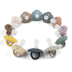 2pcs Silicone Baby Pacifier Teether, BPA-free safe toy for 3-6 months, unisex