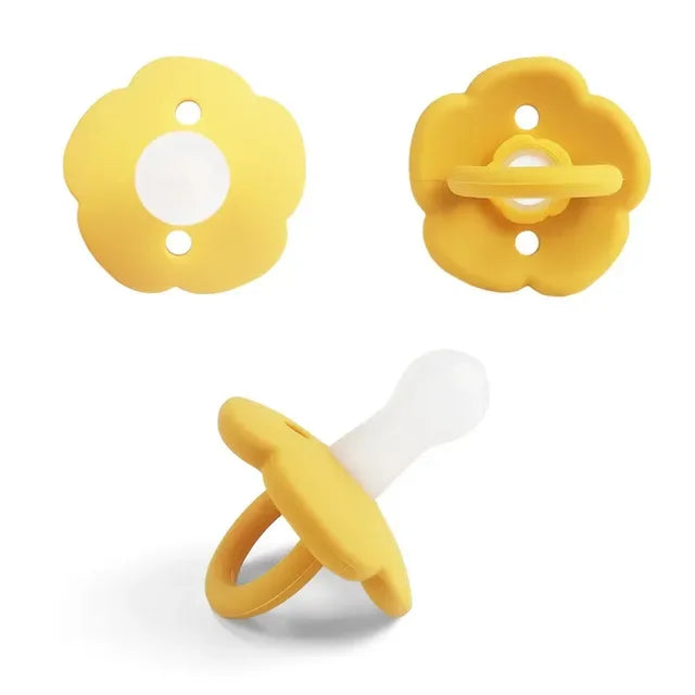 2pcs Silicone Baby Pacifier Teether, BPA-free safe toy for 3-6 months, unisex