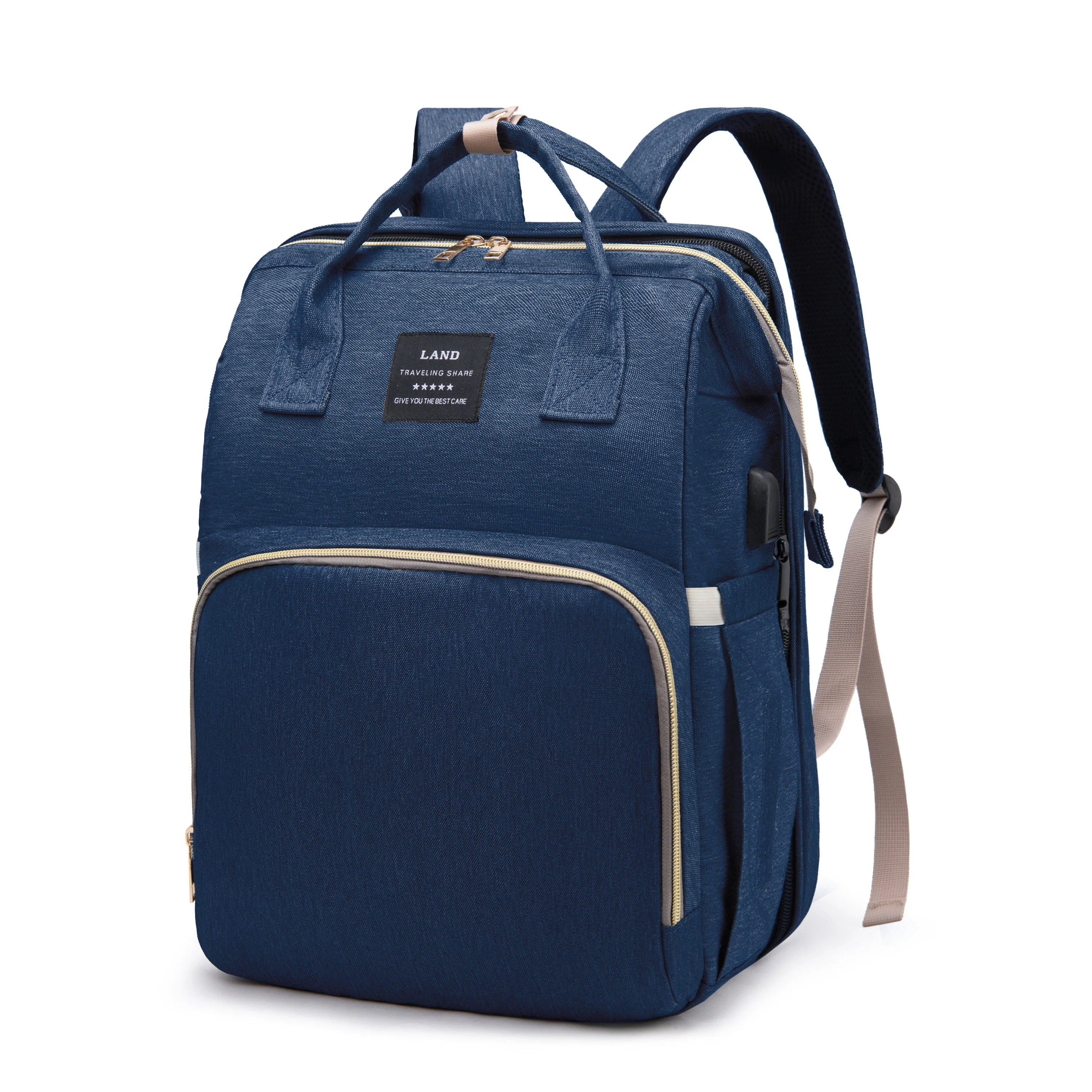Waterproof Nylon Diaper Bag with Portable Crib UK