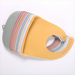 2pcs Silicone Baby Bib Set, BPA-free waterproof bibs for 1-3 years, unisex