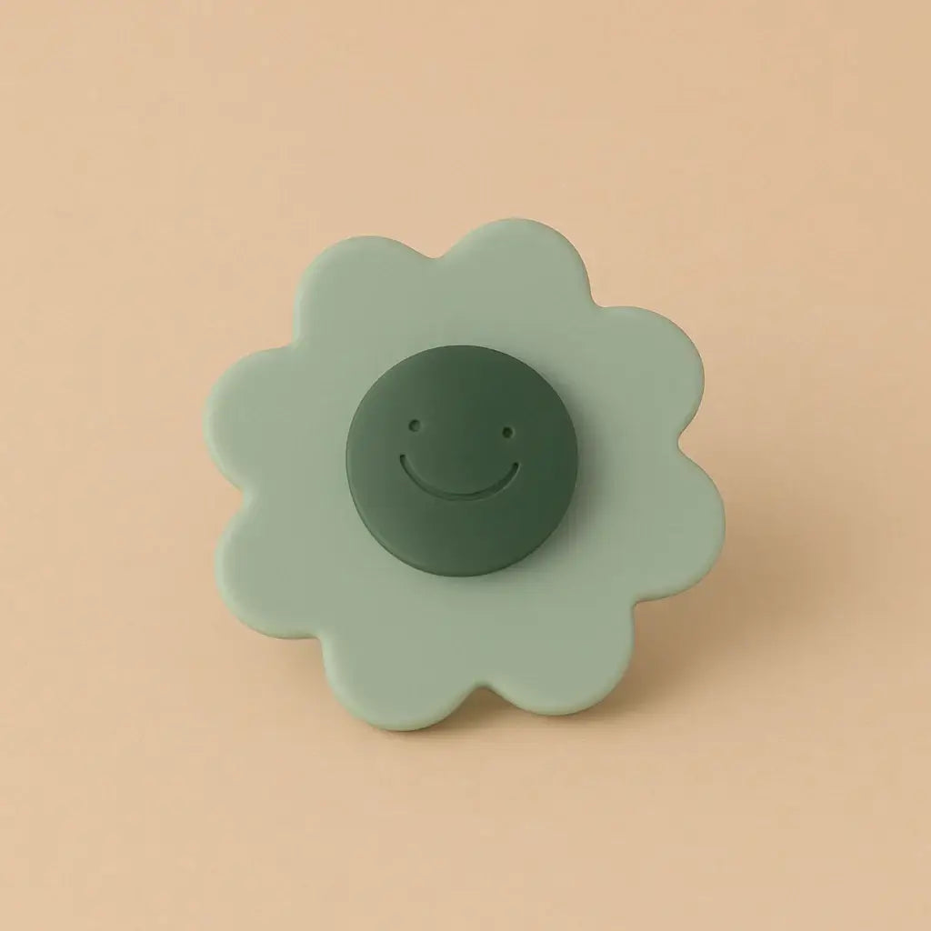 Spinner Silicone Baby Teether, BPA-free sensory toy for 3-12M, unisex