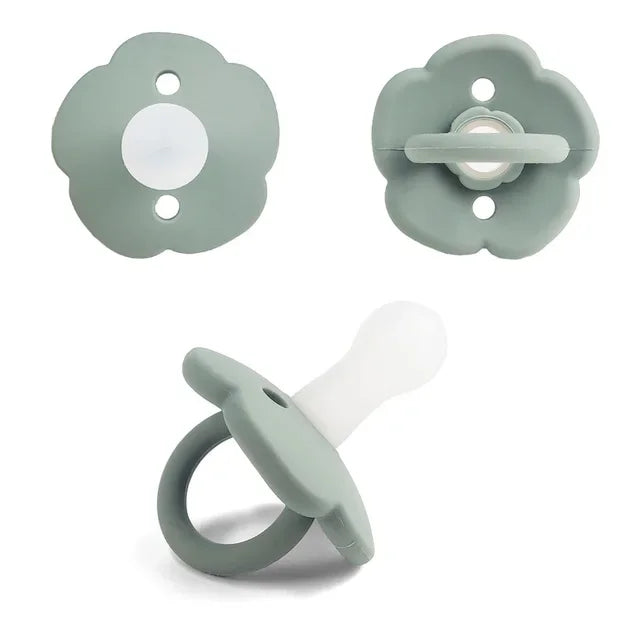 2pcs Silicone Baby Pacifier Teether, BPA-free safe toy for 3-6 months, unisex