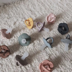 2pcs Silicone Baby Pacifier Teether, BPA-free safe toy for 3-6 months, unisex