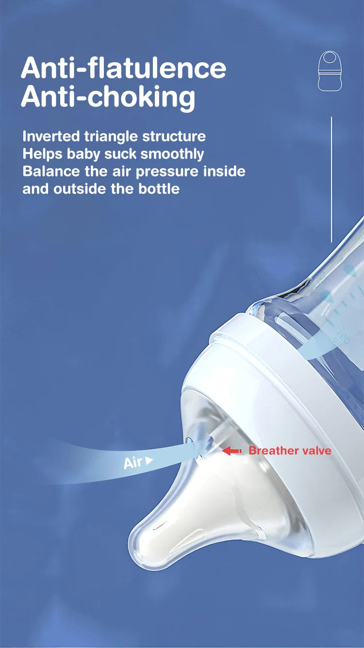 Anti-Flatulence Glass Baby Bottle for Newborns at Govinto UK