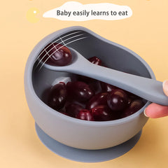 2pcs Silicone Baby Suction Bowl Set, BPA-free safe bowls for 6M-3Y, unisex