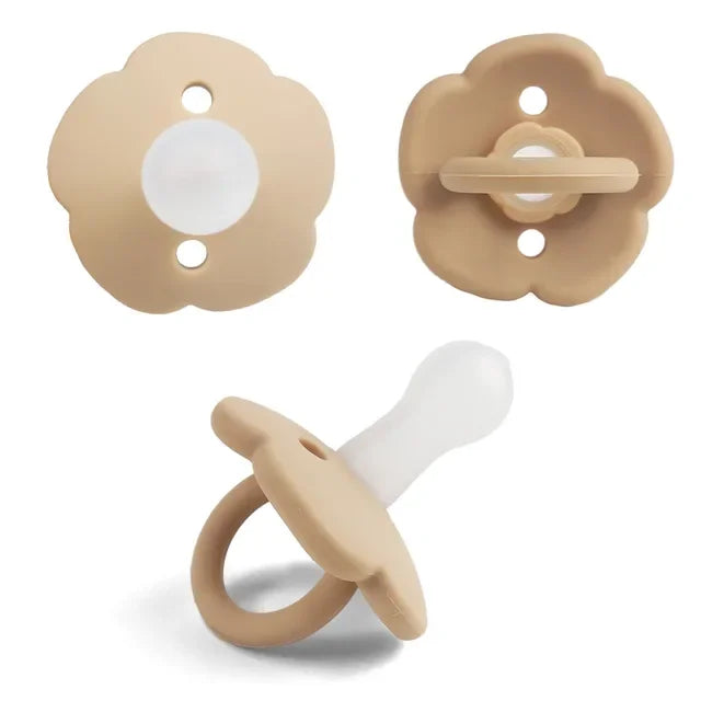 2pcs Silicone Baby Pacifier Teether, BPA-free safe toy for 3-6 months, unisex