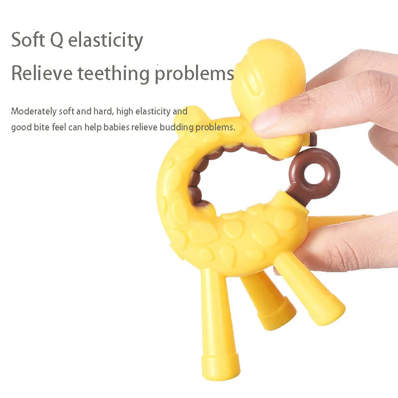 Dr.isla Giraffe Silicone Teether UK - BPA-Free Baby Teething Toy