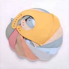 2pcs Silicone Baby Bib Set, BPA-free waterproof bibs for 1-3 years, unisex