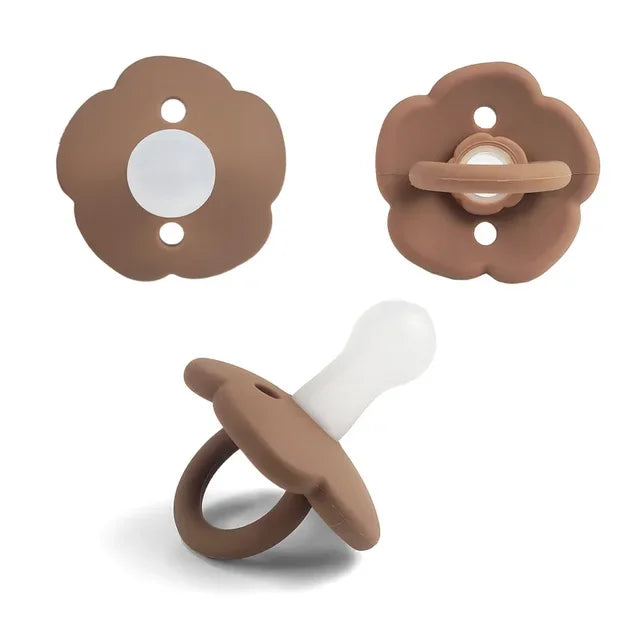 2pcs Silicone Baby Pacifier Teether, BPA-free safe toy for 3-6 months, unisex