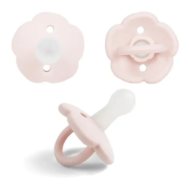 2pcs Silicone Baby Pacifier Teether, BPA-free safe toy for 3-6 months, unisex