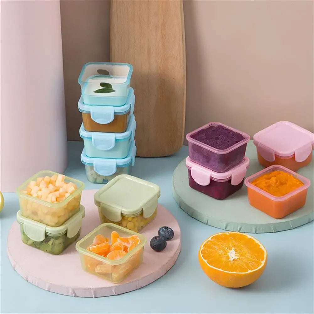 4pcs Mini Leakproof Food Containers, 60ml safe airtight storage, multicolor, unisex