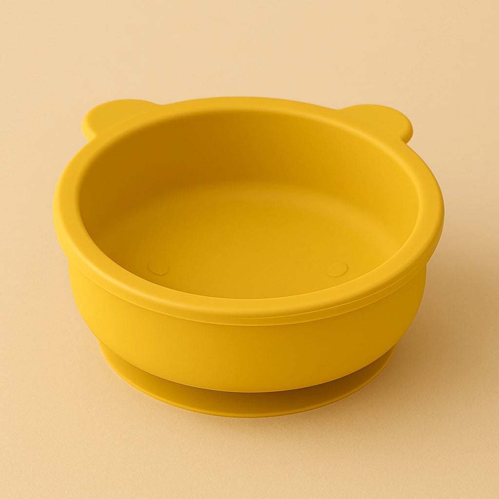 Bear-Shaped Silicone Baby Suction Bowl, BPA-free safe bowl for 6M-3Y, unisex