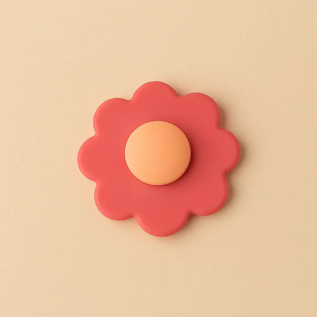 Spinner Silicone Baby Teether, BPA-free sensory toy for 3-12M, unisex