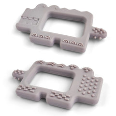 Govinto Crocodile Silicone Teether, BPA-free textured toy with suction cup for 0-2 years, unisex