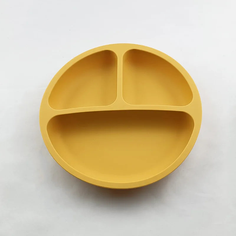 Silicone Baby Suction Dining Plate, BPA-free safe dish for 0-2 years, unisex